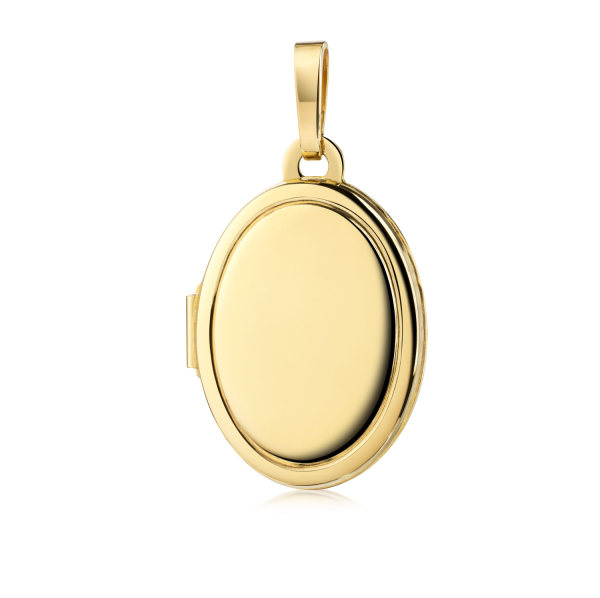 Anhänger Medaillon oval 11x15mm Silber 925/000 vergoldet