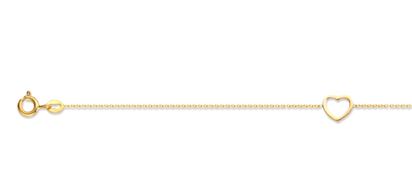 Armband Herz Silber 925/000 vergoldet