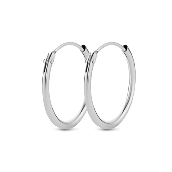 Creolen 25/1,2mm mit Bügel Silber 925/000 rhodiniert