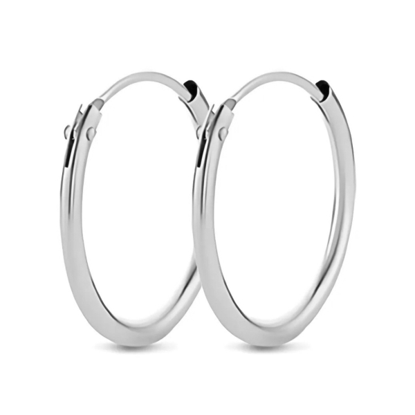 Creolen 40/1,2mm mit Bügel Silber 925/000 rhodiniert