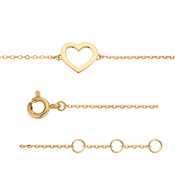 Armband Herz Gold 585/000