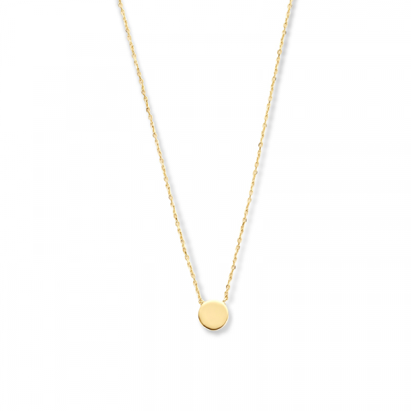 Collier mit Gravurplatte 6mm Gold 585/000