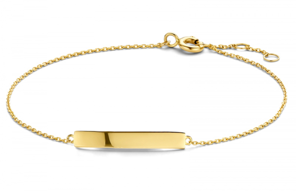 Armband mit Gravurplatte 23x4mm Gold 585/000