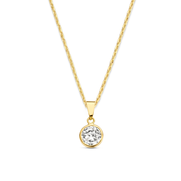 Collier mit Anhänger Zirkonia Gold 585/000