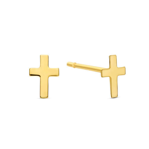 Ohrstecker Kreuz Gold 585/000