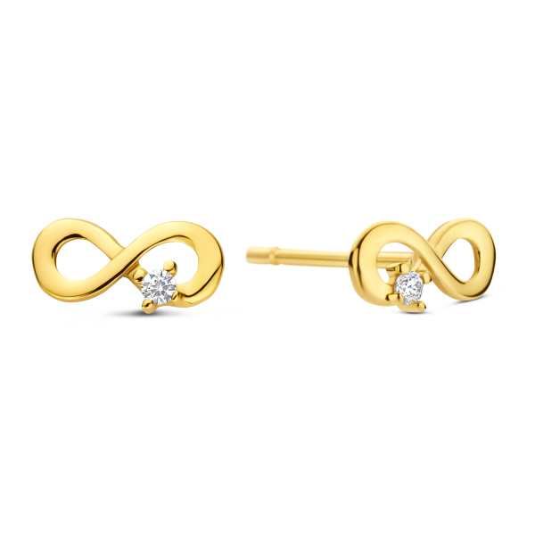 Ohrstecker Endless mit Zirkonia Gold 585/000