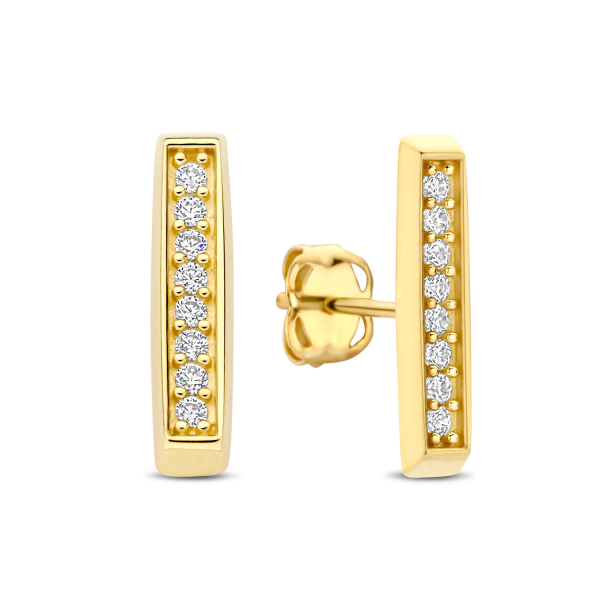 Ohrstecker 16 Zirkonia Gold 585/000