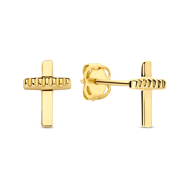Ohrstecker Kreuz Gold 585/000