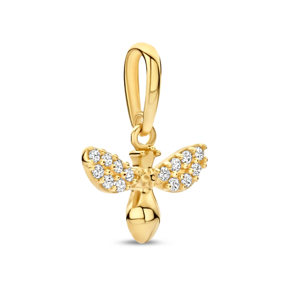 Anhänger Biene 14 Zirkonia Gold 585/000