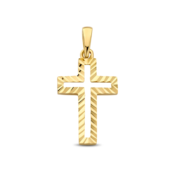 Anhänger Kreuz diamantiert Gold 585/000