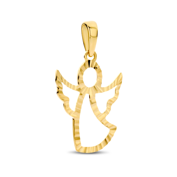 Preview: Anhänger Engel diamantiert Gold 585/000