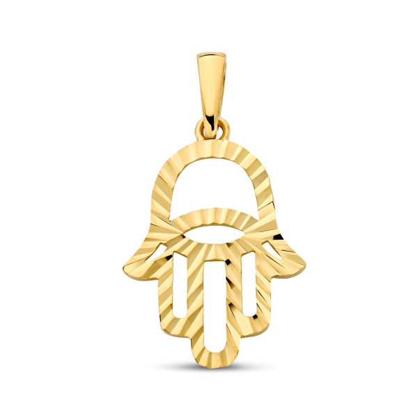 Anhänger schützende Hand diamantiert Gold 585/000