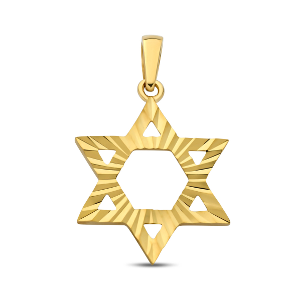Anhänger Hexagramm diamantiert Gold 585/000