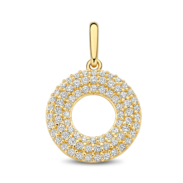 Anhänger Donut 76 Zirkonia Gold 585/000