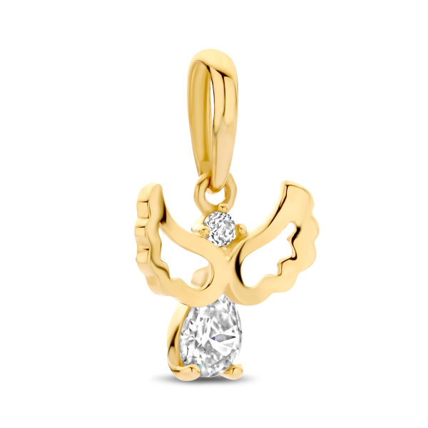 Anhänger Engel 2 Zirkonia Gold 585/000