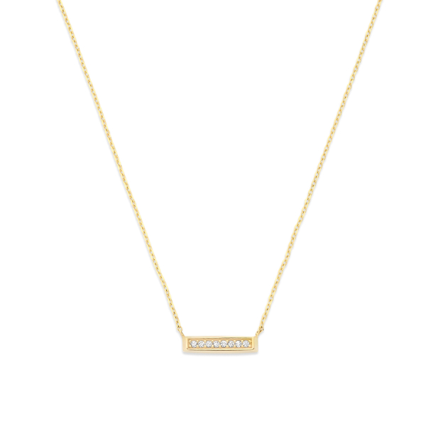 Collier 43/41/38 cm Barren mit Zirkonia Gold 585/000