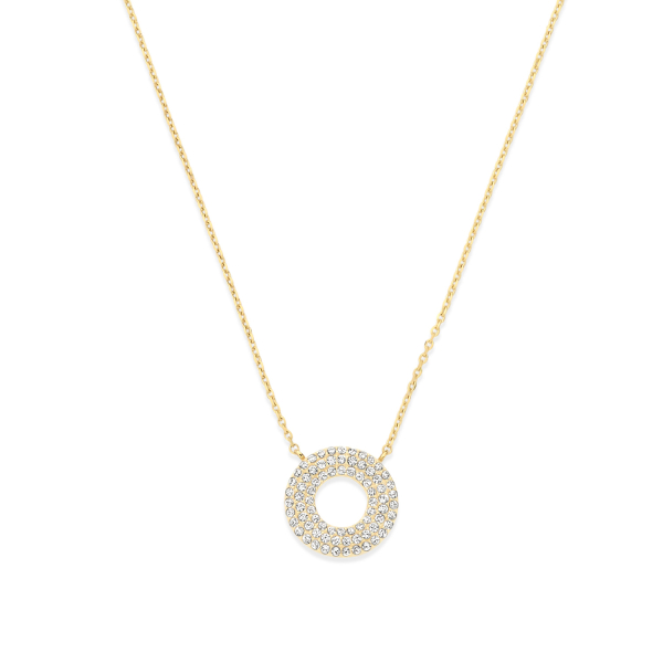 Collier 43/41/38 cm Donut mit Zirkonia  Gold 585/000