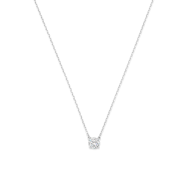 Collier 43/41/38 cm mit Zirkonia 4mm Weiß-Gold 585/000