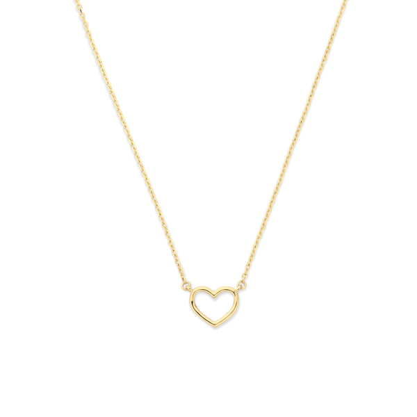 Collier 43/41/38 cm mit Herz Gold 585/000