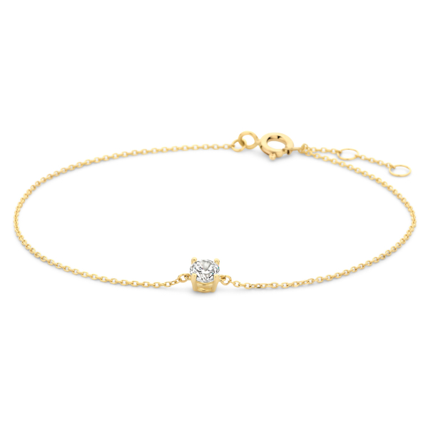 Armband 18/17/16 cm mit Zirkonia 4mm Gold 585/000
