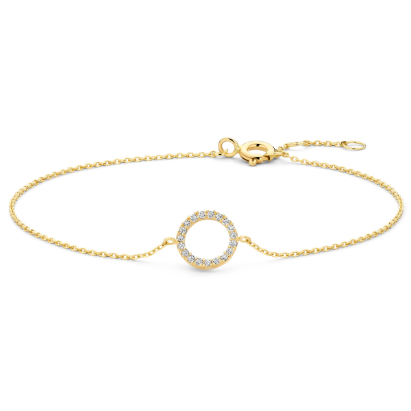 Armband 18/17/16 cm Circle mit Zirkonia Gold 585/000