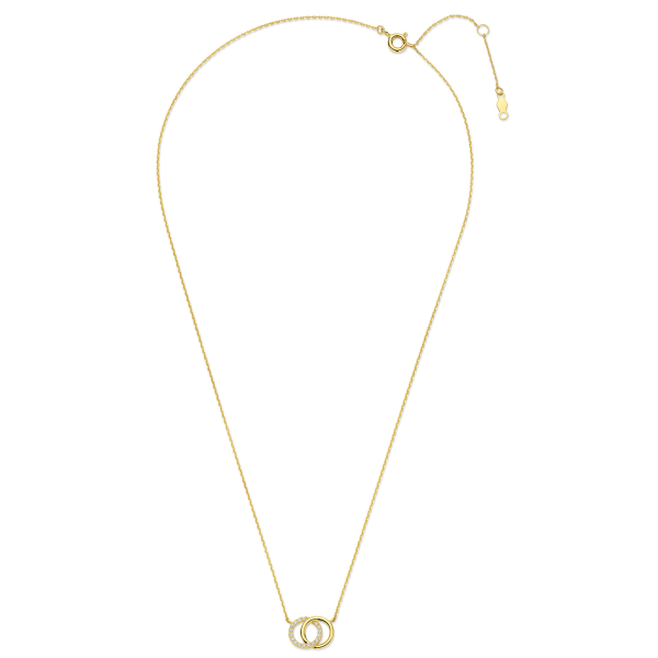 Collier 43/41/38 cm Circles mit Zirkonia Gold 585/000