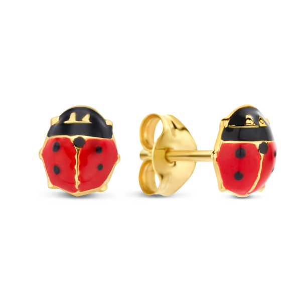 Ohrstecker Marienkäfer Lack 5,3mm Gold 585/000