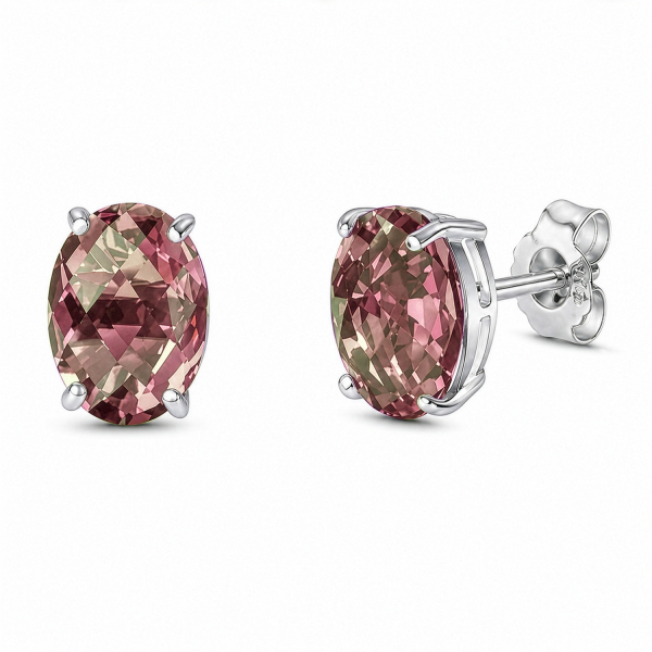 Ohrstecker Kristall bordeaux Silber 925/000 rhodiniert