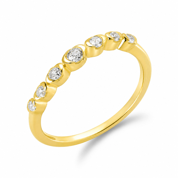 Ring 7 Zirkonia Silber 925/000 vergoldet