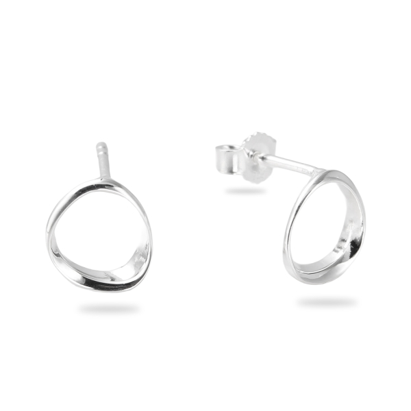 Ohrstecker Organic Style Silber 925/000 rhodiniert