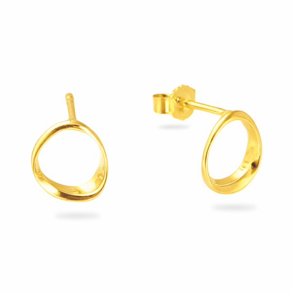 Ohrstecker Organic Style Silber 925/000 vergoldet