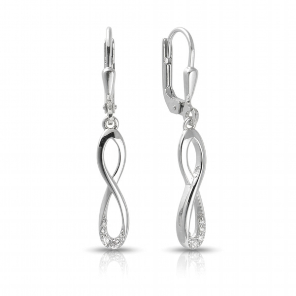 Ohrhänger Endless 10 Zirkonia Silber 925/000 rhodiniert