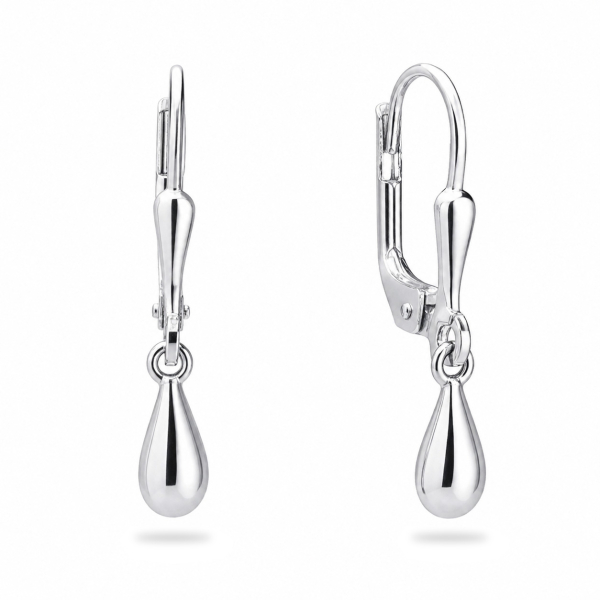 Ohrhänger Drop 9mm Silber 925/000 rhodiniert