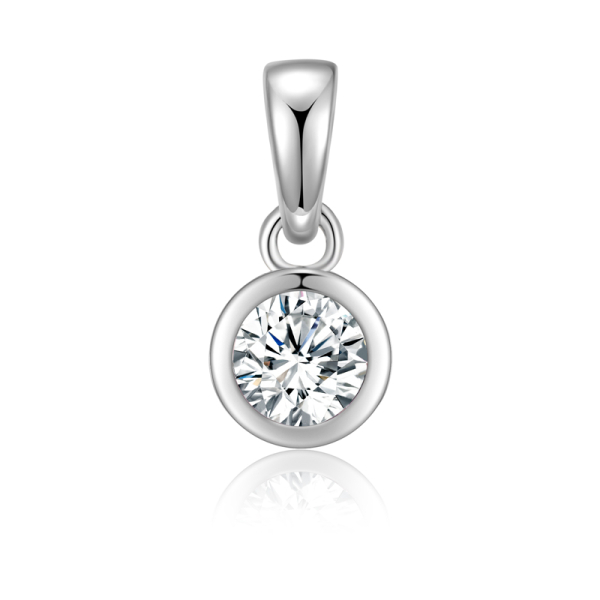 Anhänger Zirkonia 5mm - Silber 925/000