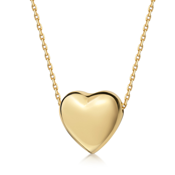 Collier mit Anhänger Herz Silber 925/000 vergoldet