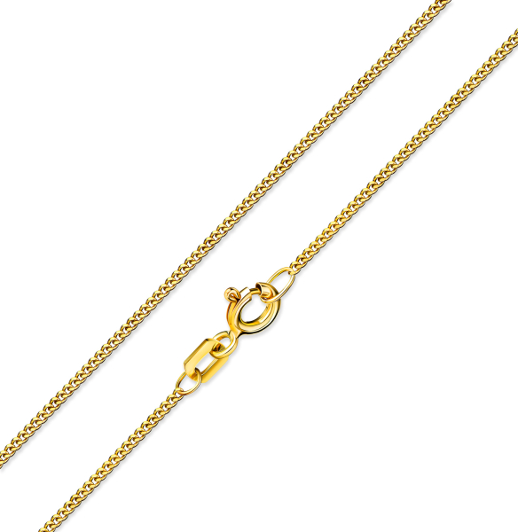 Panzerkette 1,2mm breit 5 Milliemes vergoldet Silber 925/000