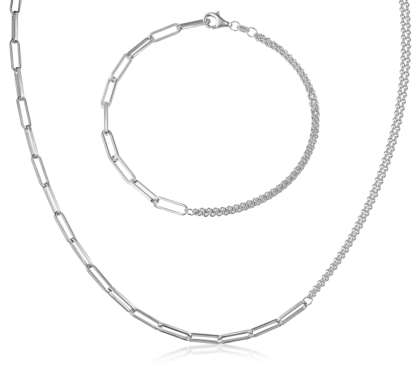 Preview: Collier Ankerkette weit/rund Silber 925/000