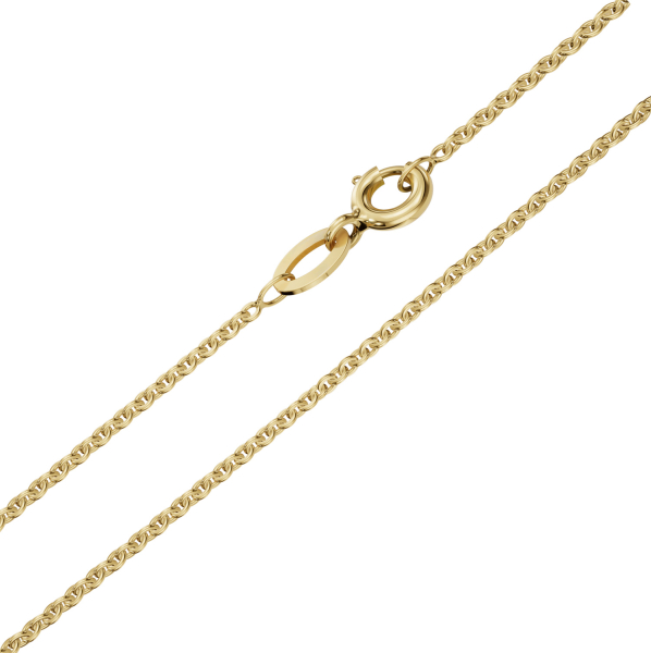 Ankerkette rund 1,5mm Goldplattiert 5/000
