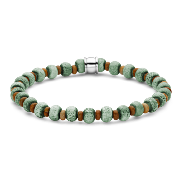 Frank 1967 Armband grüner Keramikstein 6mm breit