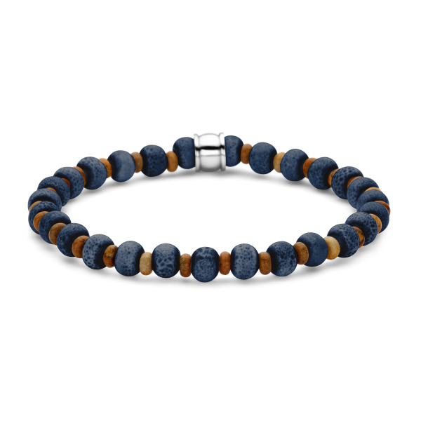 Frank 1967 Armband blauer Keramikstein 6mm breit