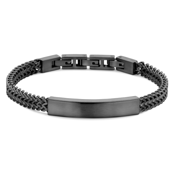 Frank 1967 Armband 6,0mm mit Schild Edelstahl IPB