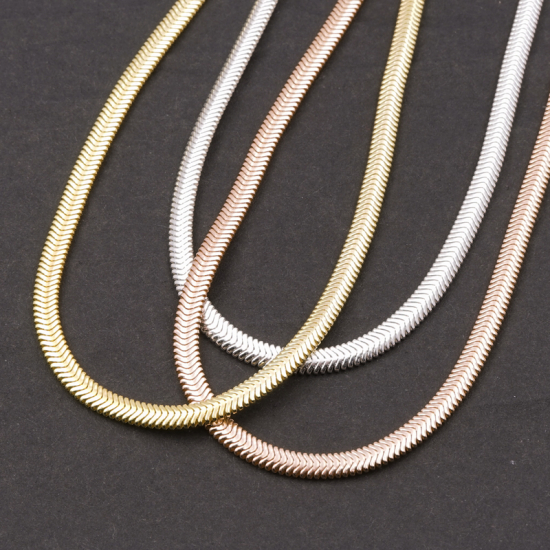 Schlangenkette flach 3.3mm breit Silber 925/000 rvg.