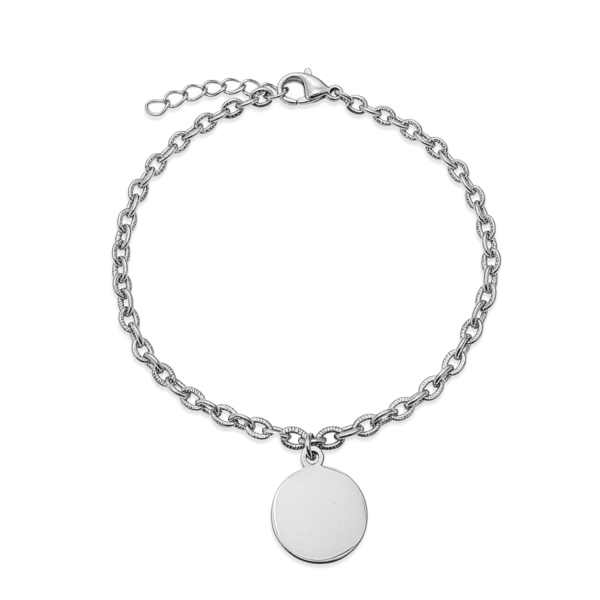 Armband mit Gravurplatte 16+3cm Edelstahl
