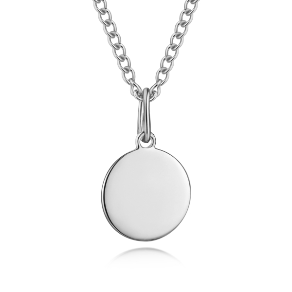 Anhänger Gravurplatte Ø 13mm Edelstahl