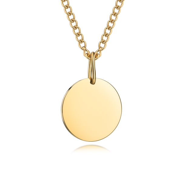 Anhänger Gravurplatte Ø 13mm Edelstahl IPG