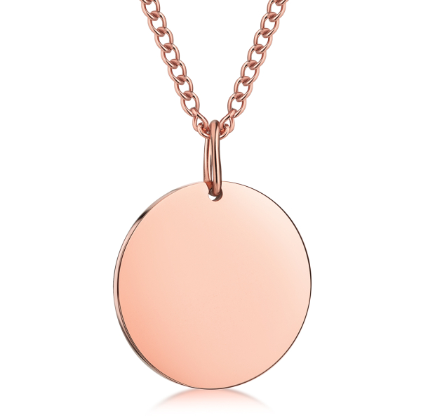 Anhänger Gravurplatte Ø 16mm Edelstahl IPR