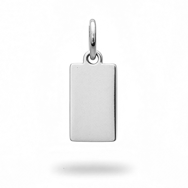 Anhänger Gravurplatte 7x12mm Edelstahl