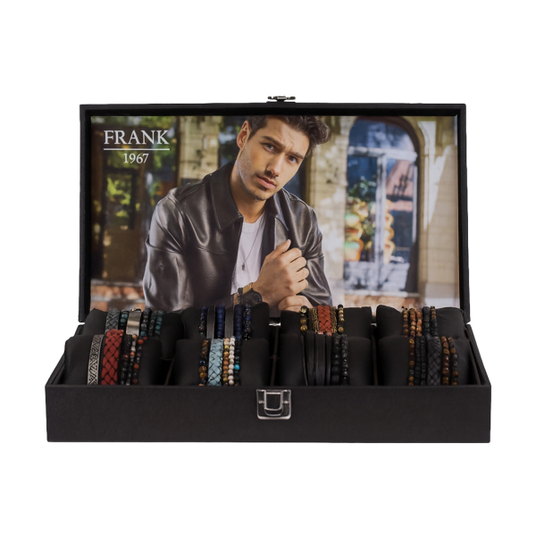 Frank1967 Display/Schaukasten mit 8 Kissen für Armbänder