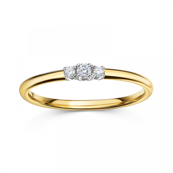 Lovebird Damenring mit Brillant 0,09 ct. Gelbgold 585/000