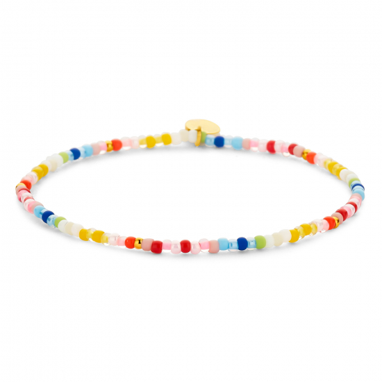 Lovebird Armband Glasbeads Farbenmix